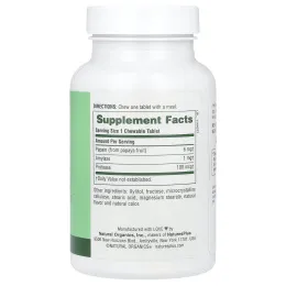 Nature's Plus, Жевательная добавка с ферментами папайи, 360 таблеток