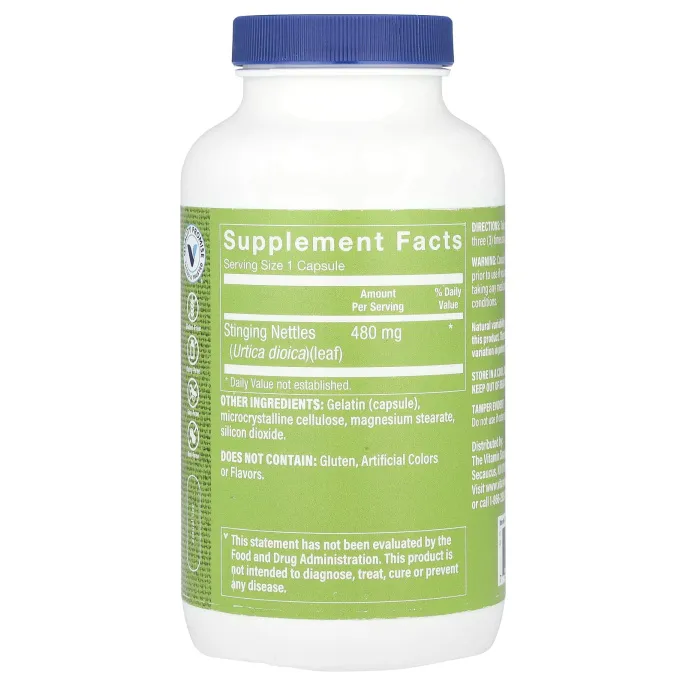 The Vitamin Shoppe, Крапива двудомная, 480 мг, 300 капсул