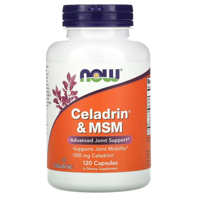 Now Foods, Целадрин и MSM, 120 капсул
