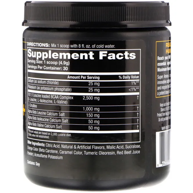 Maximum Human Performance, LLC, Super Amino+, манго и лимон, 147 г (5,19 унций)