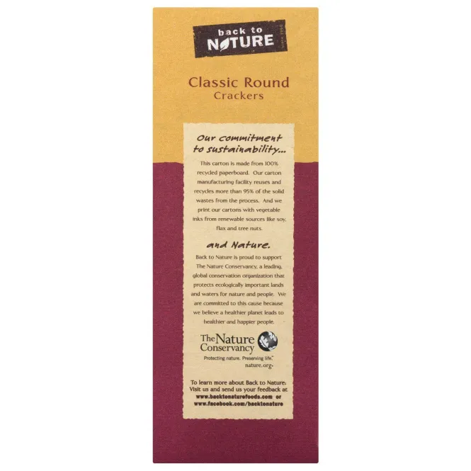 Back to Nature, Классические круглые крекеры, 8.5 унций (240 г)