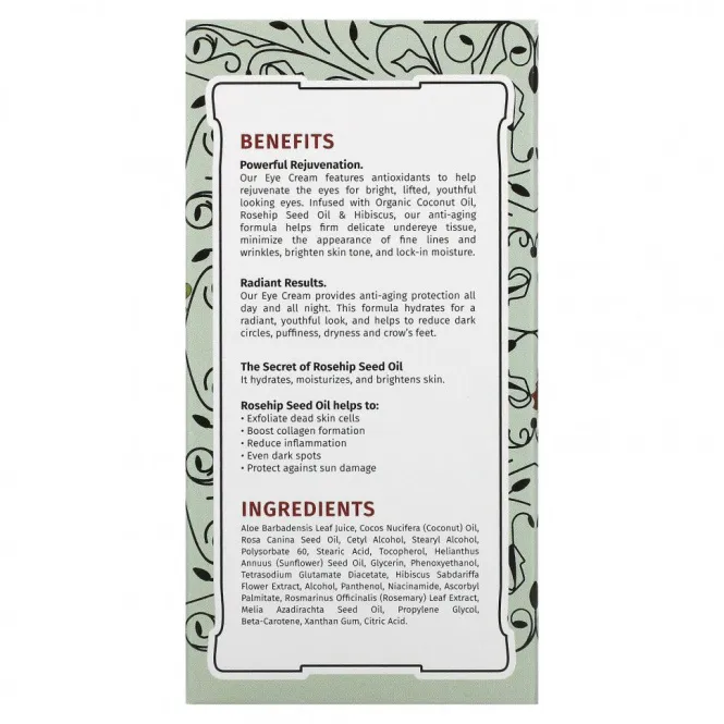 Lilyana Naturals, Крем для век, антивозрастное увлажняющее средство, 48 г (1,7 унции)