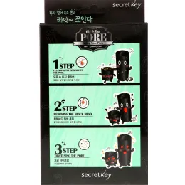 Secret Key, Патчи с углем против черных точек, очищение в 3 стадии, 5 шт.