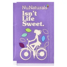 NuNaturals, NuStevia, белый порошок стевии, 100 пакетиков, 100 г (3,5 унции)