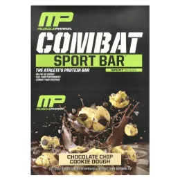 MusclePharm, Combat Sport, тесто для шоколадного печенья, 12 батончиков, 57 г (2,01 унции)