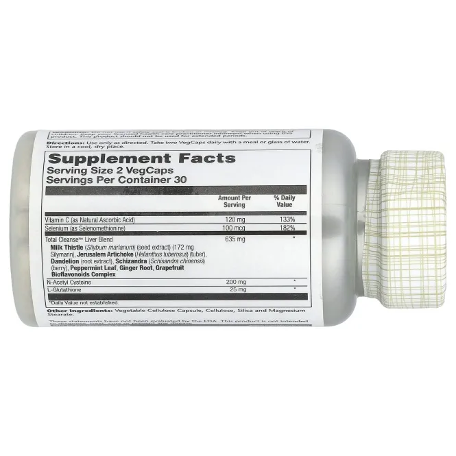 Solaray, Полное очищение, печень 60 овощных капсул