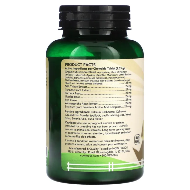 Now Foods, Здоровье иммунной системы собак/кошек, 90 жевательных таблеток