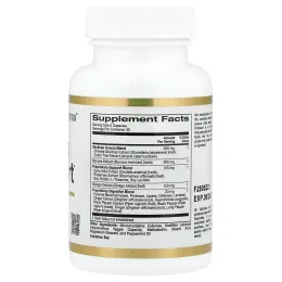 California Gold Nutrition, Think Support, с гинкго билоба, тюбетейкой, готу колой, бакопой и ферментами, 60 растительных капсул