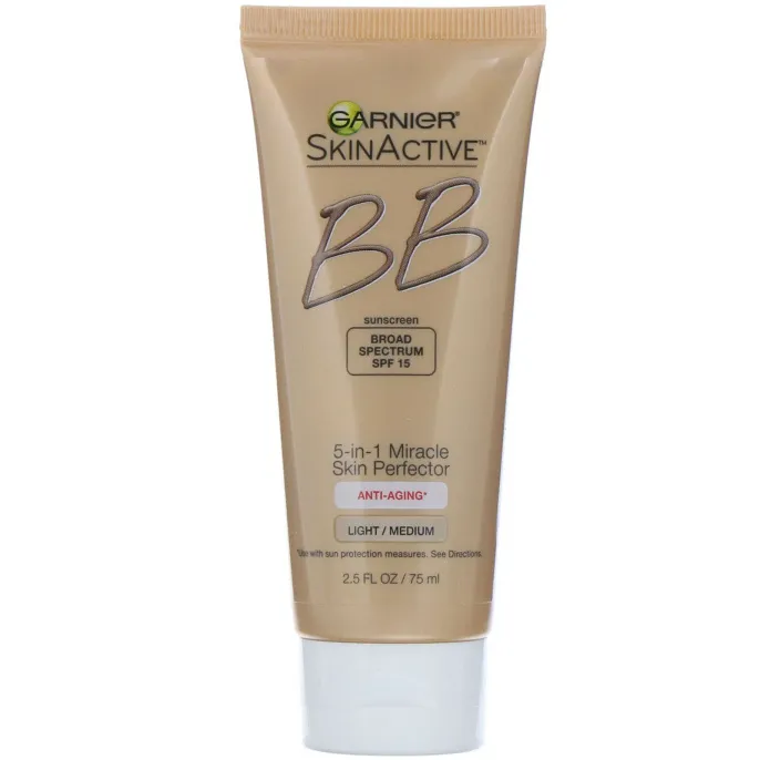 Garnier, SkinActive, корректирующий BB-крем 5 в 1 «Волшебная кожа», антивозрастной, светлый/средний, 75 мл