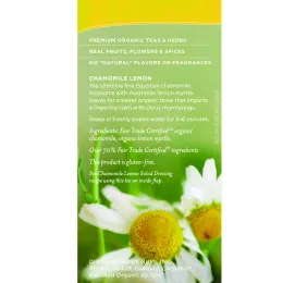 Numi Tea, Organic Tea, Herbal Teasan, Chamomile Lemon, Caffeine Free, 18 Tea Bags, 1.08 oz (30.6 g)