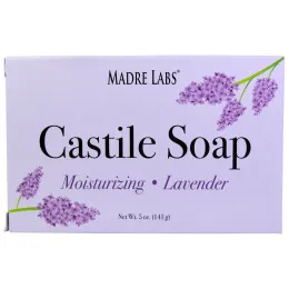 Madre Labs, Мыло Castile, не содержит глютена, ГМО, сульфатов; на растительной основе, лаванда, 5 унций (141 g)