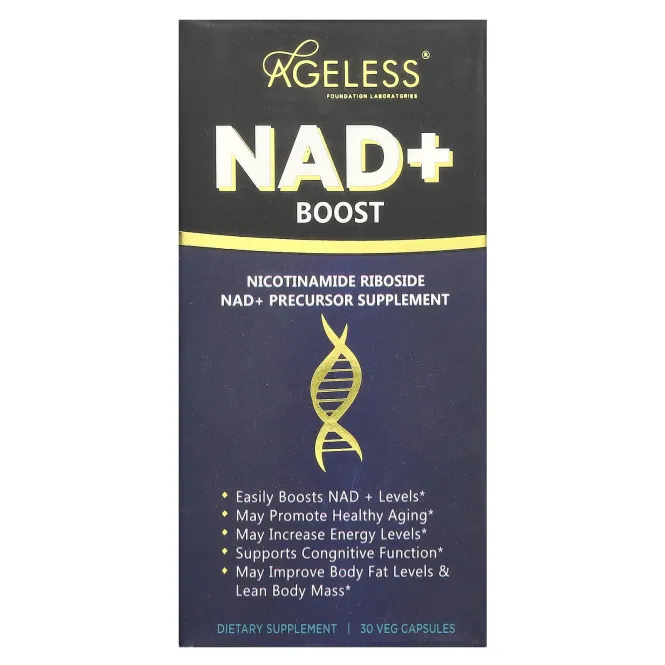 Ageless Foundation Laboratories, NAD + Boost, 30 растительных капсул