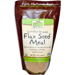 Now Foods, Real Food, сертифицированное органическое льняное питание, 12 унций (340 г)
