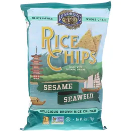 Lundberg, Рисовые чипсы, Кунжут и морские водоросли, 6 унций (170 г)