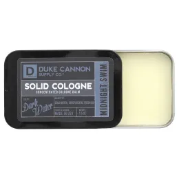 Duke Cannon Supply Co., Solid Cologne, Midnight Swim, темная вода, 1,5 унции