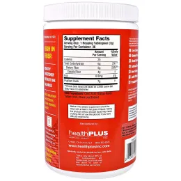 Health Plus, "Чистка кишечника с ежедневными волокнами", средство для чистки толстого кишечника с пищевыми волокнами и освежающим апельсиновым вкусом, 9 унций (255 г)