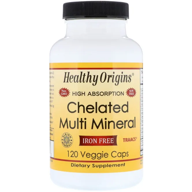 Healthy Origins, Хелатированный мультиминерал, 120 растительных капсул
