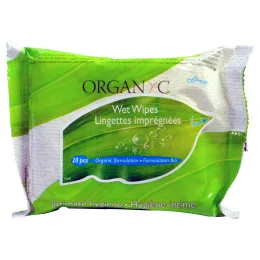 Organyc, Влажные салфетки, 20 шт.