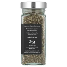 The Spice Lab, Органический молотый черный перец, 62 г (2,2 унции)