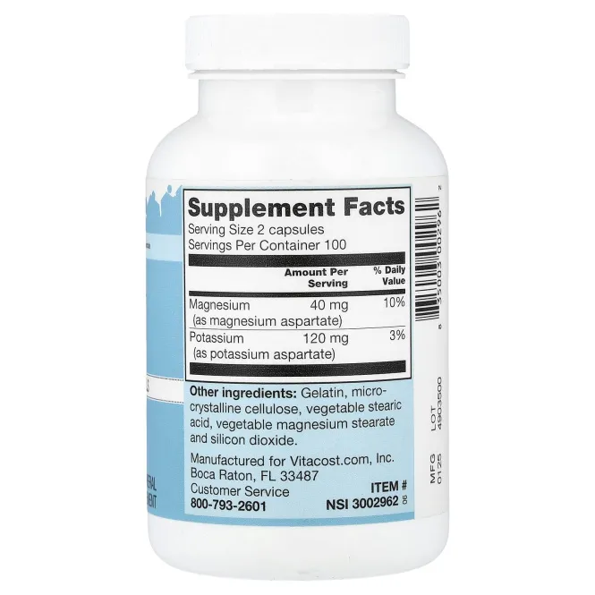 Vitacost, Potassium & Magnesium, 200 Capsules