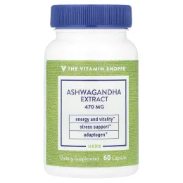 The Vitamin Shoppe, Экстракт ашваганды, 470 мг, 60 капсул