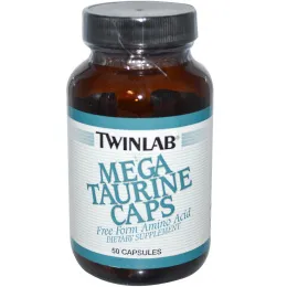 Twinlab, Таурин мега, 50 капсул