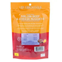 Cat-Man-Doo, Life Essentials, высушенное сублимацией филе говядины и сырные нагетсы, для кошек и собак, 3 унции (85 г)