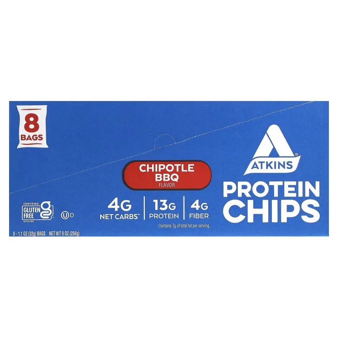 Atkins, Протеиновые чипсы Chipotle BBQ 8 шт.
