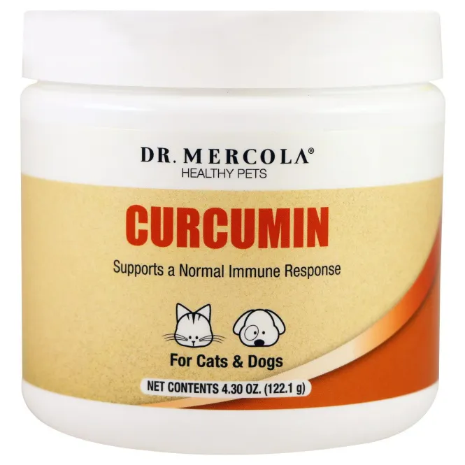 Dr. Mercola, Здоровые питомцы, Куркумин для кошек и собак, 4,30 унц. (122,1 г)
