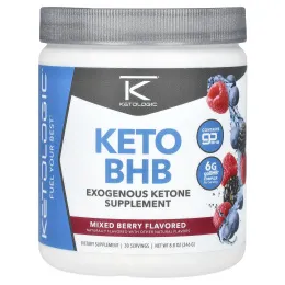 KetoLogic, Keto BHB, ягодное ассорти, 246 г (8,8 унции)