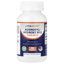 Vitamatic, аденозил/гидрокси витамин B12, 90 капсул
