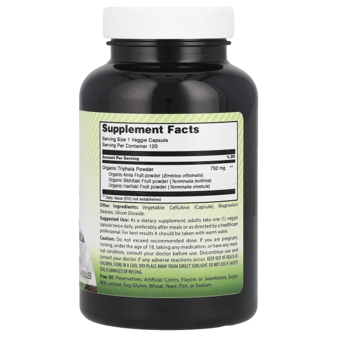 Amazing India, Трифала, 750 мг, 120 растительных капсул