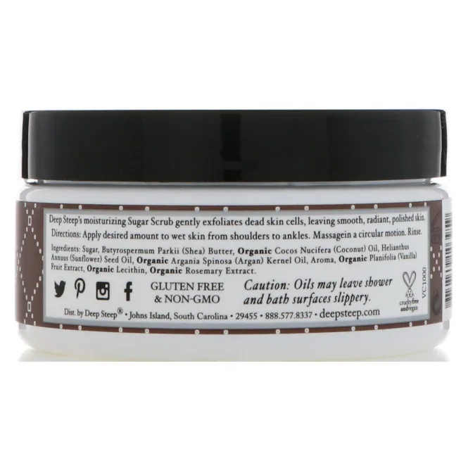 Deep Steep, Sugar Scrub, Vanilla - Coconut, 8 oz (226 g)