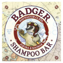 Badger, Шампунь, жожоба и баобаб, 85 г (3 унции)