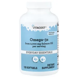 Vitacost, Everyday Essentials, омега-3, 120 мягких капсул