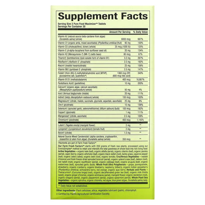 Natural Factors, Пищевая добавка "Непочатое море и земля", мультивитаминный и минеральный комплекс для женщин, 60 таблеток