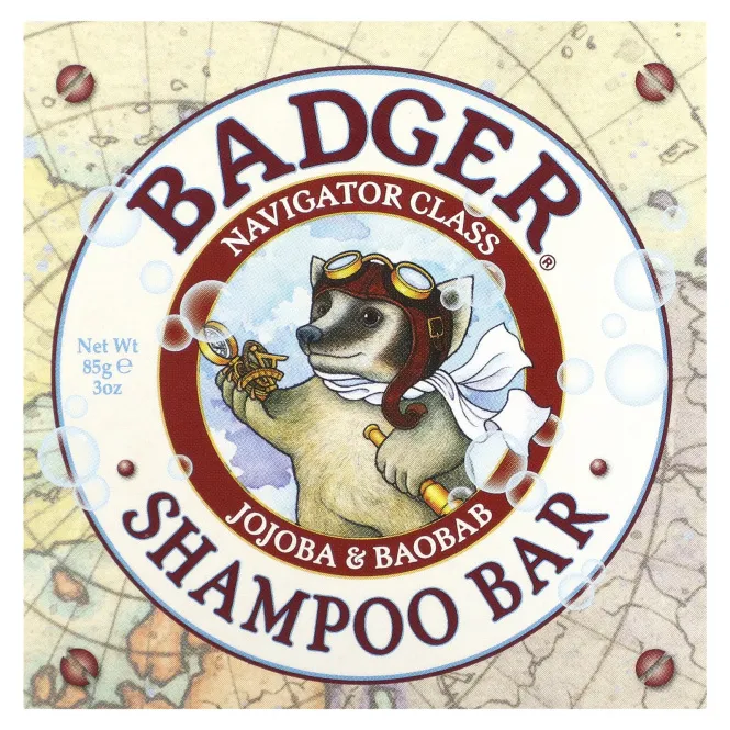 Badger, Шампунь, жожоба и баобаб, 85 г (3 унции)
