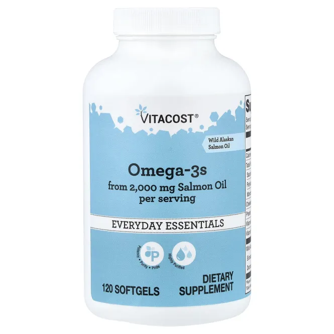 Vitacost, Everyday Essentials, омега-3, 120 мягких капсул