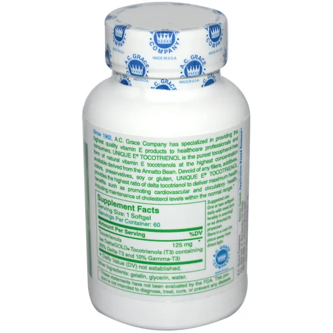 A.C. Grace Company, Unique Tocotrienol, 60 гелевых капсул