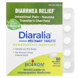 Boiron, Diaralia®, средство от диареи, без ароматизаторов, 60 таблеток для рассасывания