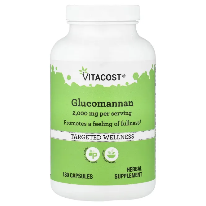 Vitacost, глюкоманнан, 180 капсул (666 мг в 1 капсуле)