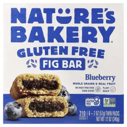 Nature's Bakery, батончик с инжиром без глютена, голубика, 6 двойных упаковок по 57 г (2 унции)