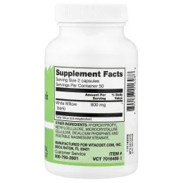 Vitacost, White Willow Bark, 100 Vegetarian Capsules (400 mg per Capsule)