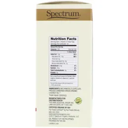 Spectrum Culinary, Органическое нерафинированное кокосовое масло, нерафинированно на среднем огне, 10 отдельных порционнных пакетиков, по 14,7 мл каждый