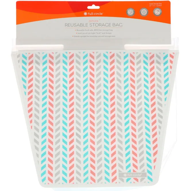 Full Circle, ZipTuck, многоразовый пакет для хранения, шеврон, 1 пакет