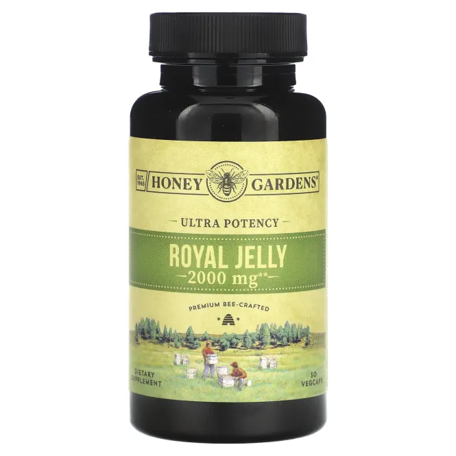 Honey Gardens, Ultra Potency, маточное молочко, 2000 мг, 30 вегетарианских капсул