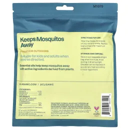 Cliganic, Браслет от комаров, универсальный размер, 5 браслетов в индивидуальной упаковке