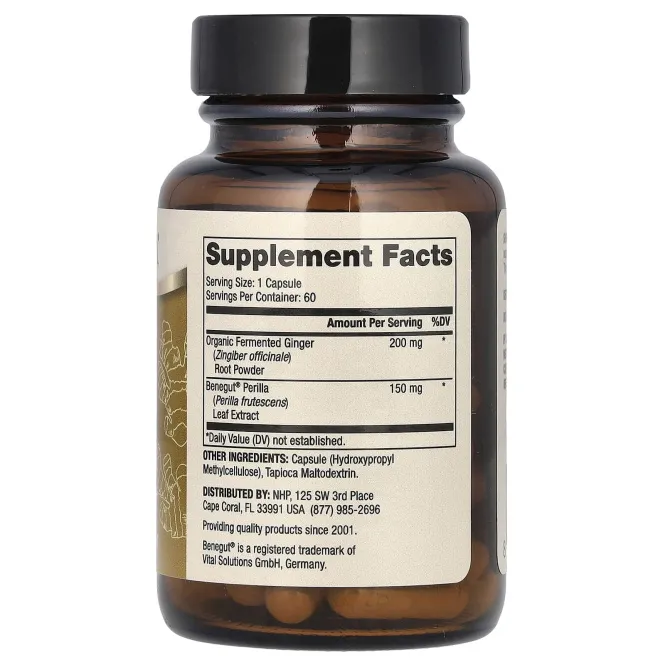 Dr. Mercola, ферментированный имбирь, 60 капсул