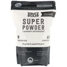 Molly's Suds, Super Powder, стиральный порошок, без запаха, 60 загрузок, 1,7 кг