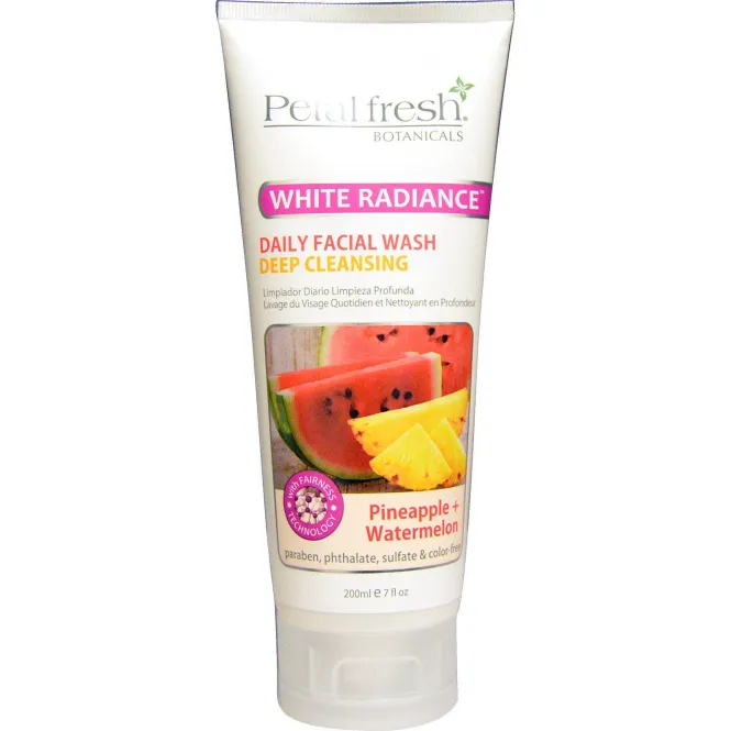 Petal Fresh, Botanicals, Белое сияние, средство для ежедневного очищения лица, ананас + арбуз, 7 жидких унций (200 мл)